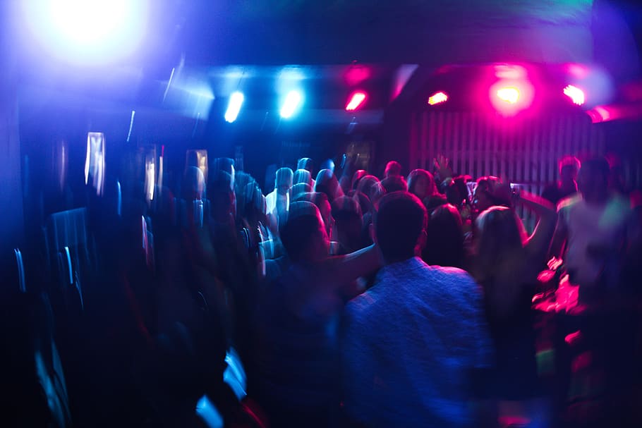 People Dancing Inside Building, bar, blur, blurred, blurry, crowd HD wallpaper
