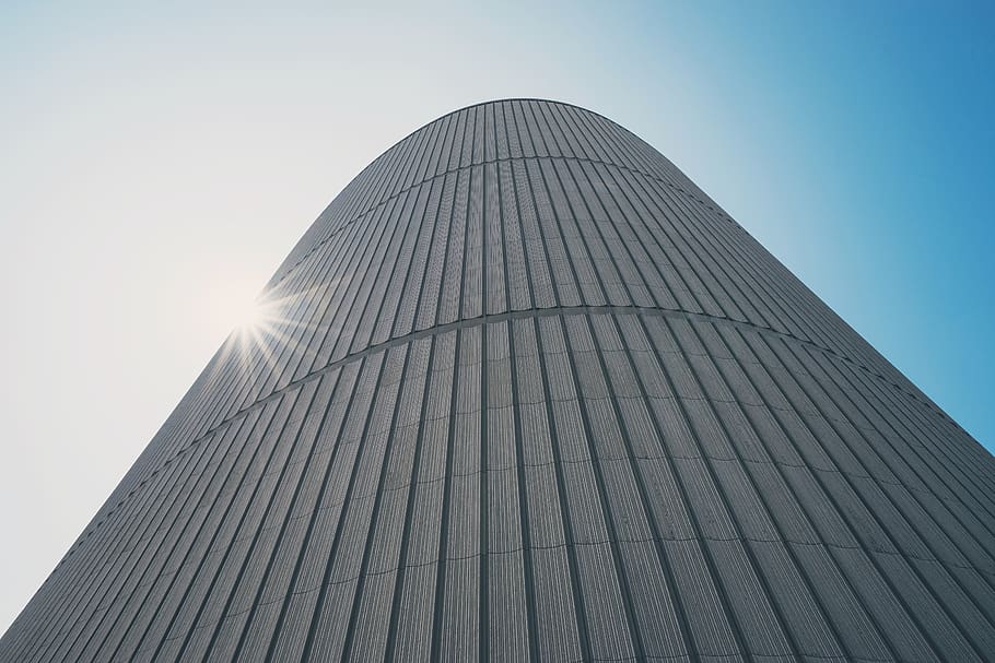 Low-angle Photography of Gray Concrete Building, architecture HD wallpaper
