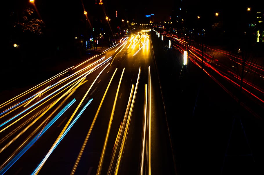 road, way, highway, asphalt, tarmac, light, bridge, building HD wallpaper