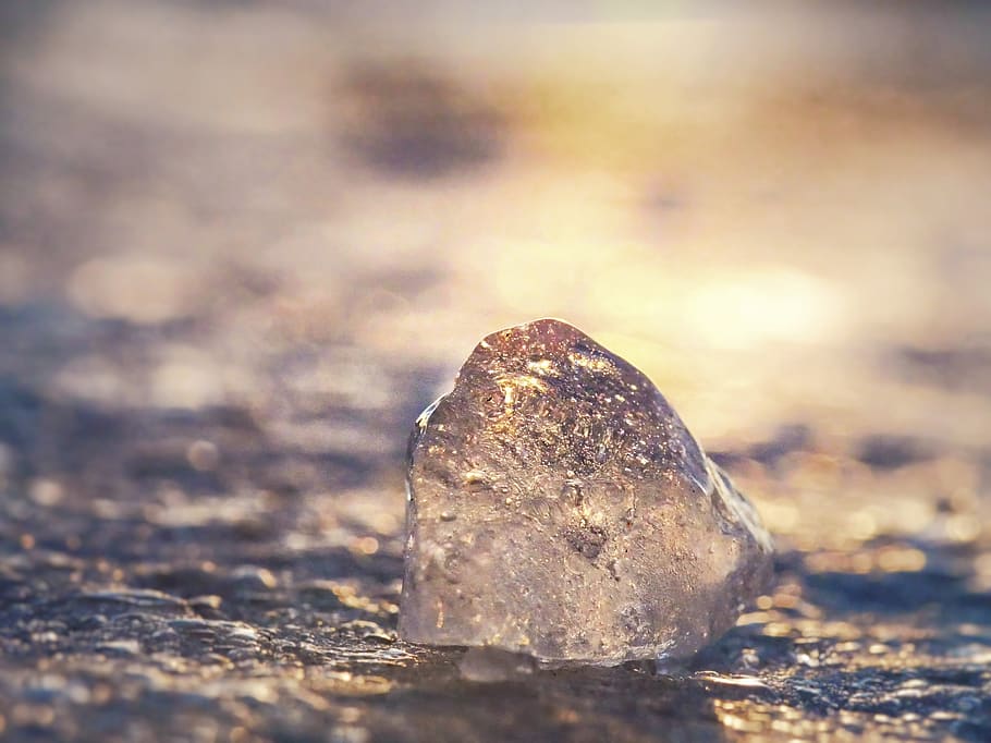 Grey Stone Fragment, blur, blurred background, light reflections HD wallpaper