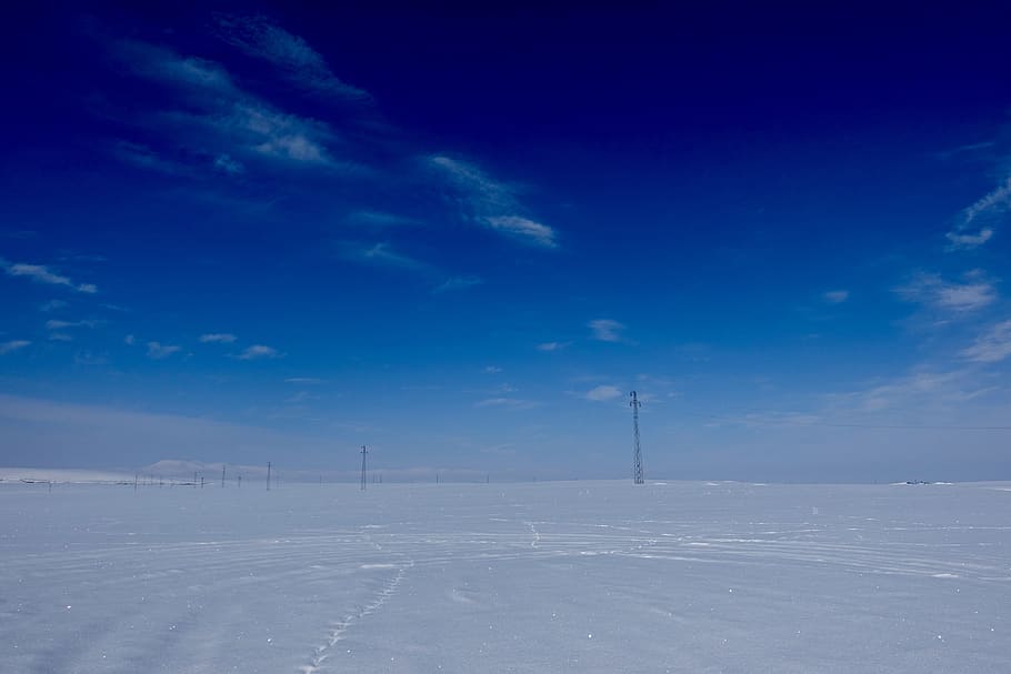 sky, lake, snow, scenics - nature, environment, cold temperature HD wallpaper
