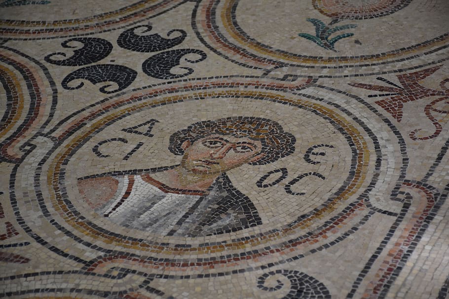 mosaic, floor, tile, famous, antique, roman, italy, rome, museum, HD wallpaper