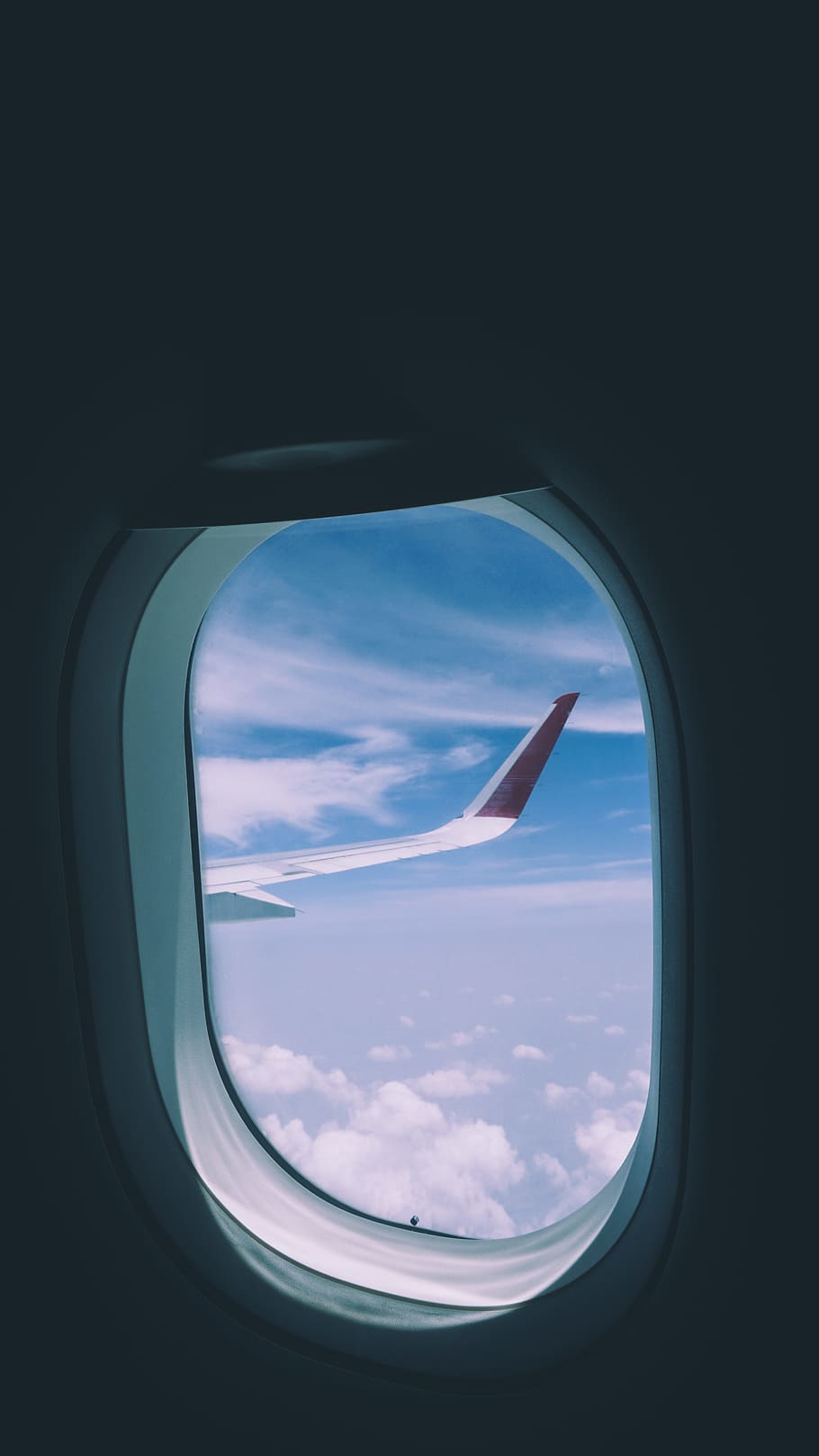 photo of airplane taking flight, wing, window, cloud, cloudscape HD wallpaper