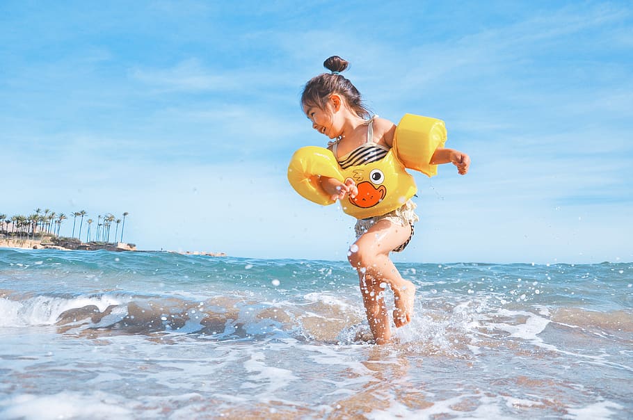 beach, child, enjoyment, fun, leisure, ocean, outdoors, recreation HD wallpaper