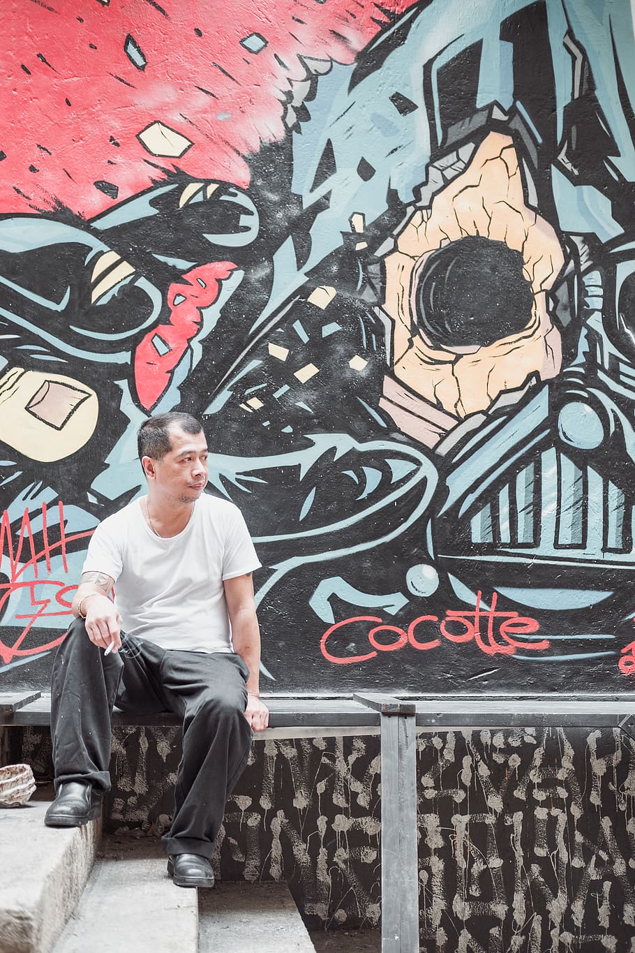 hong kong, graffiti, art and craft, one person, real people HD wallpaper