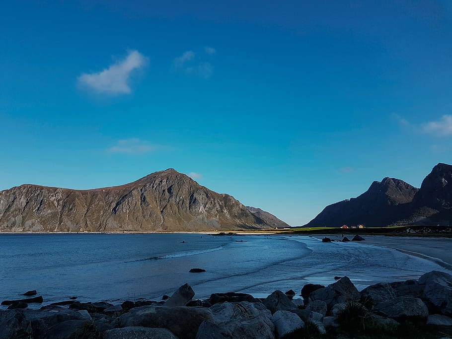 norway, lofoten, sky, mountain, scenics - nature, beauty in nature HD wallpaper