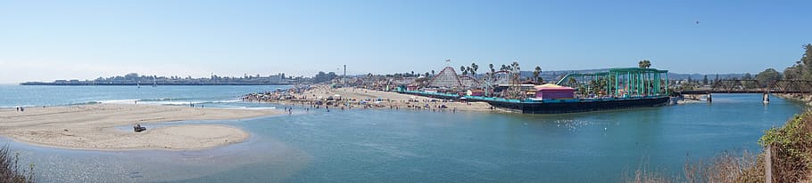 beach, water, sky, sea, panoramic, nature, travel destinations HD wallpaper