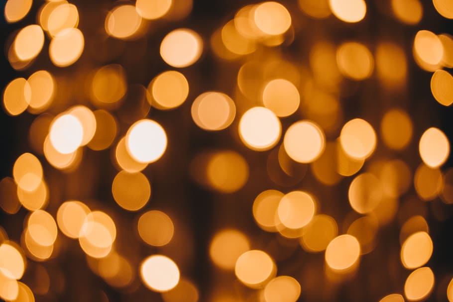 orange and black bokeh light, illuminated, night, backgrounds HD wallpaper