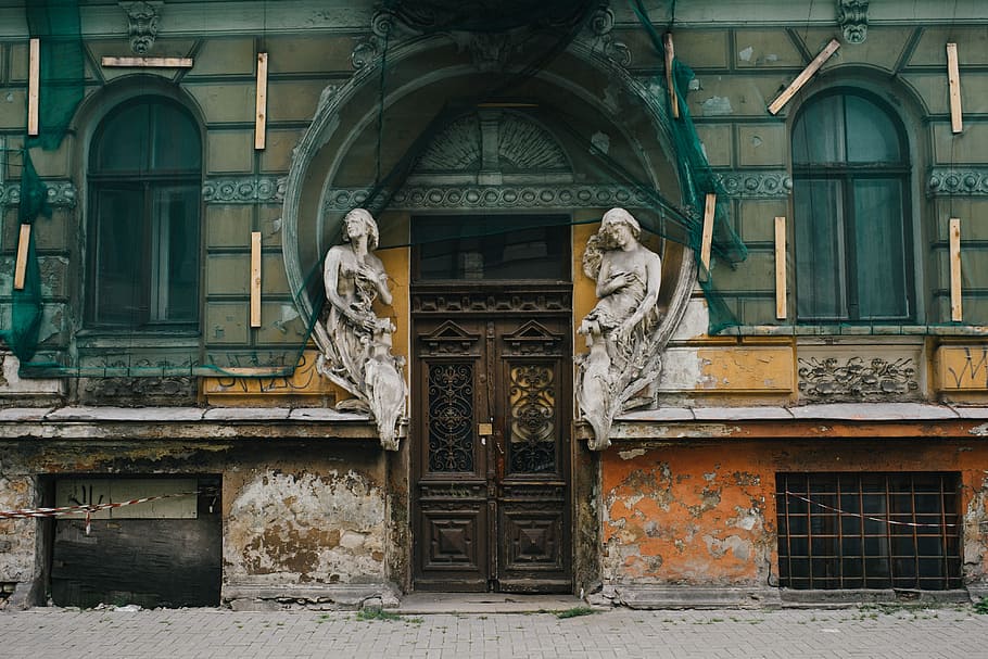 Old abandoned house, aged, antique, architecture, broken, building