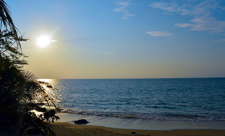 sunset, evening, sky, nature, landscape, dusk, mood, afterglow HD wallpaper