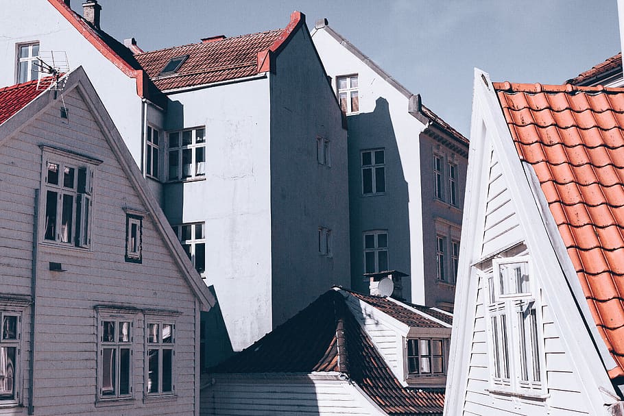 white painted house, architecture, building exterior, built structure HD wallpaper