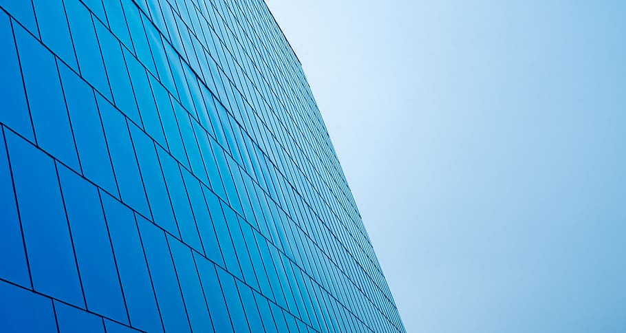 curtain wall building, office building, town, urban, high rise HD wallpaper