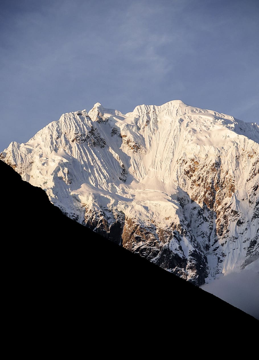 mountain covering with snow, cold temperature, winter, scenics - nature HD wallpaper