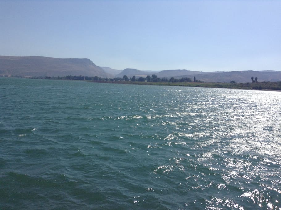 israel, sea of galilee, water, lake, mountain, beauty in nature