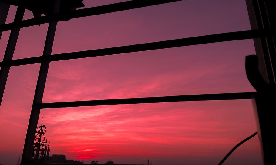 bangladesh, dhaka division, sky, sunset, cloud - sky, silhouette, HD wallpaper