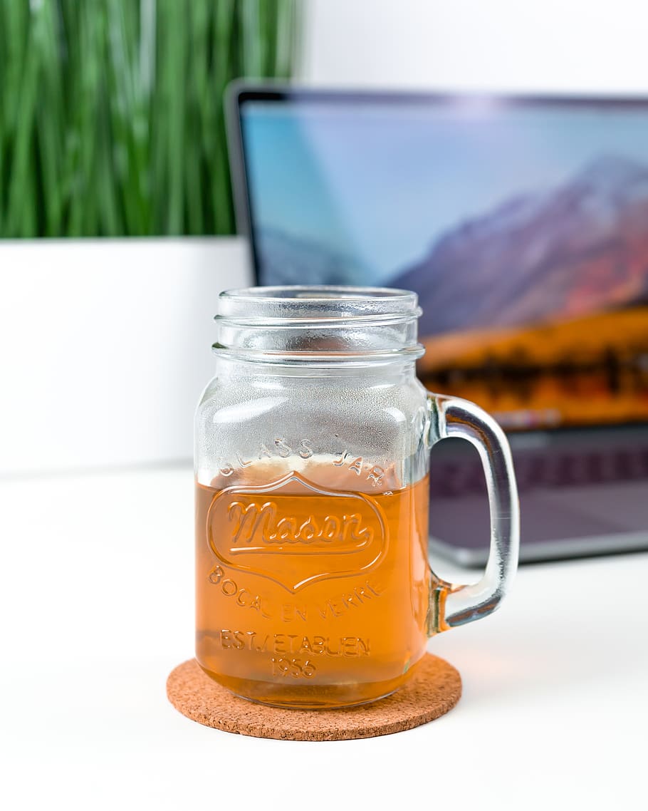 clear glass mason jar mug, stein, jug, beer, drink, alcohol, beverage, HD wallpaper