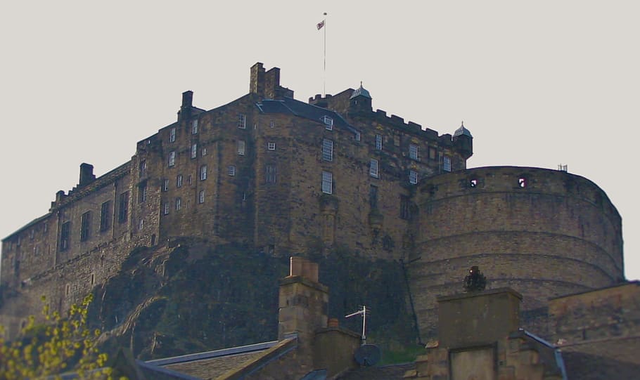 united kingdom, edinburgh, giant, fortress, palace, scotland, HD wallpaper