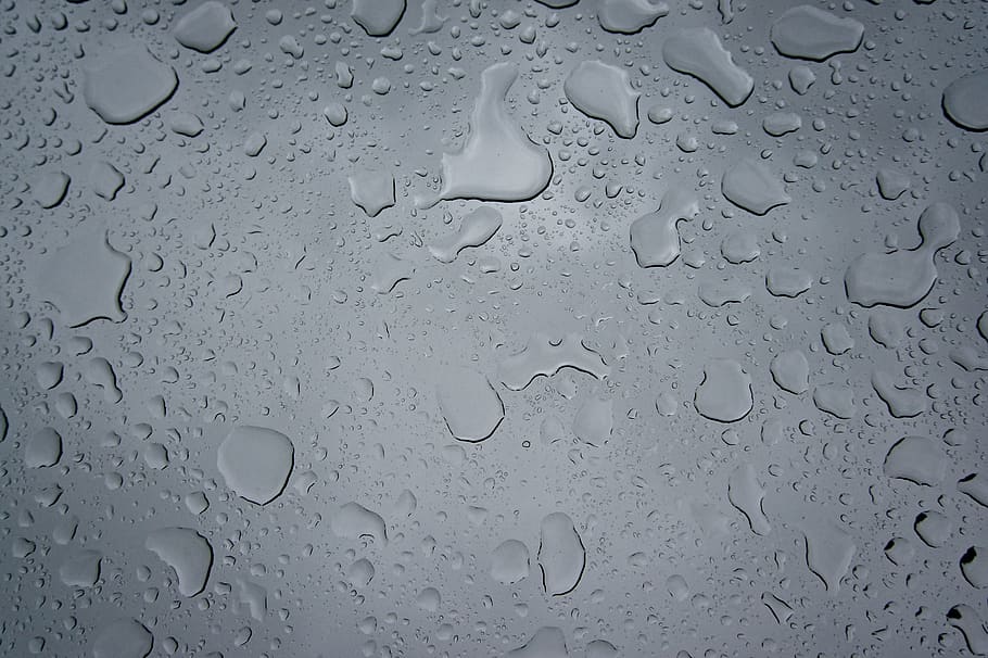A wet gray surface., drop, water, backgrounds, full frame, no people HD wallpaper
