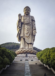 Gautama Buddha statue, human representation, sculpture, art and craft HD wallpaper