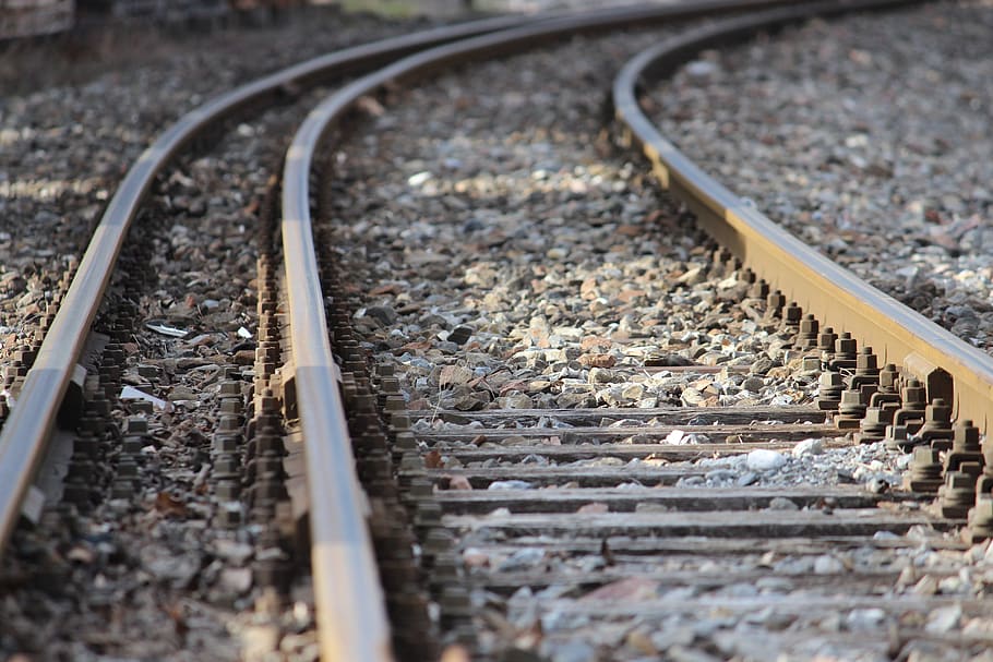 tracks, perspective, railway, mood, railway tracks, rail transportation HD wallpaper
