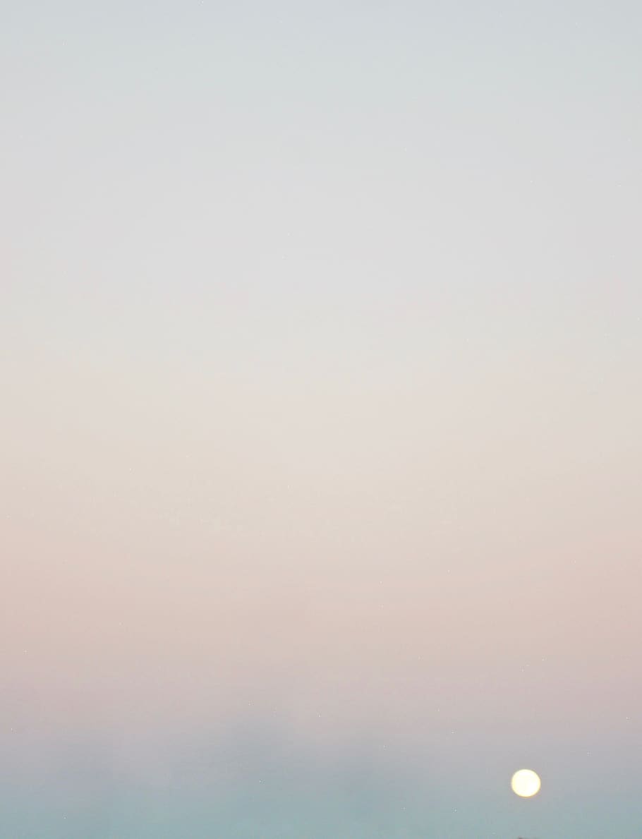 moon, sky, pastel, evening, minimal, scenics - nature, beauty in nature HD wallpaper