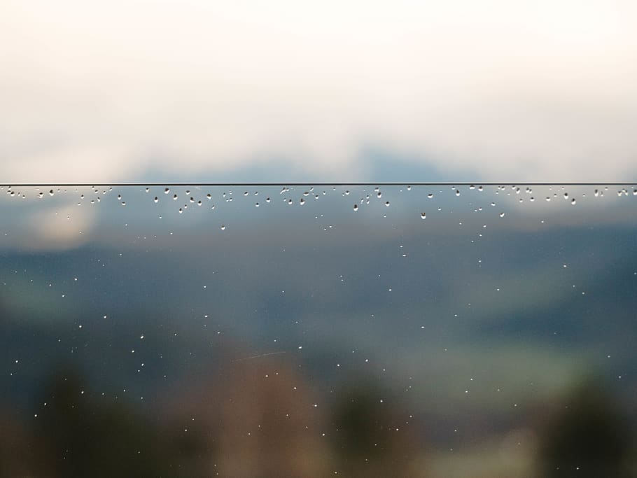 glass, drops, background, water, nature, sky, environment, sea HD wallpaper
