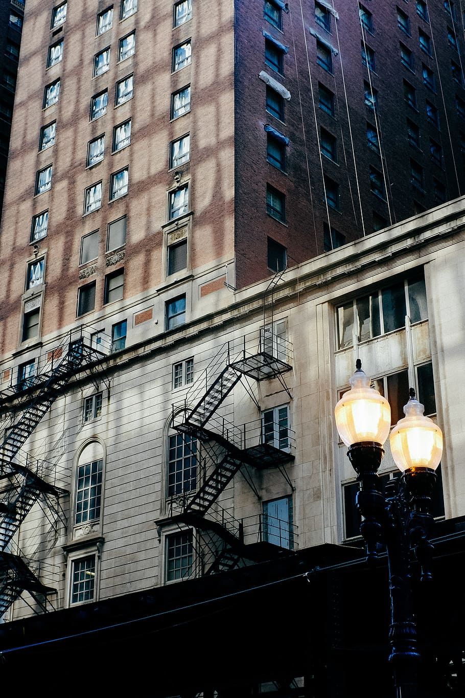 Buildings of Chicago, architecture, background, black, city, corner HD wallpaper