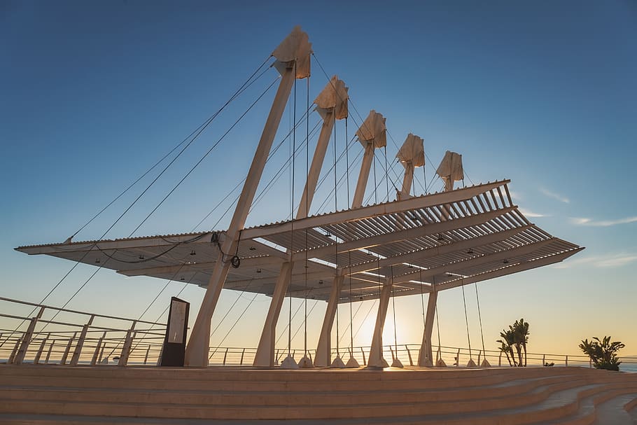 structure, art, seaside, andalusia, colorful, design, architecture HD wallpaper