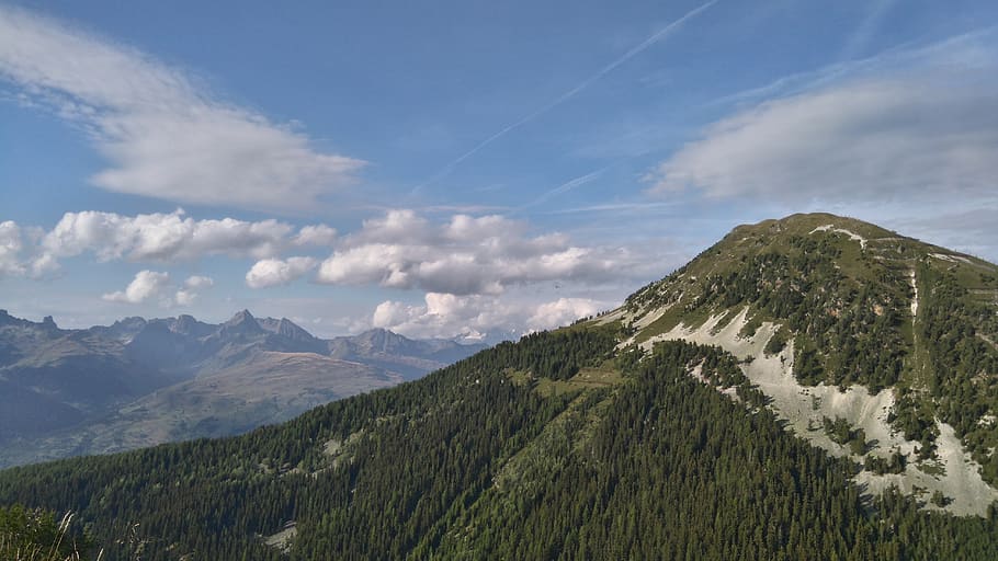 nature, mountains, summer, green, grass, belle-plagne, savoie HD wallpaper