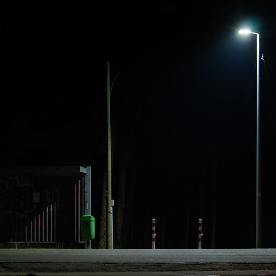 lamp post, lighting, machine, car wheel, tire, asphalt, tarmac HD wallpaper