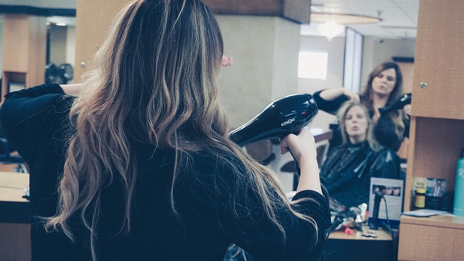 united states, anaheim, alexander's grand salon and spa, blow dryer