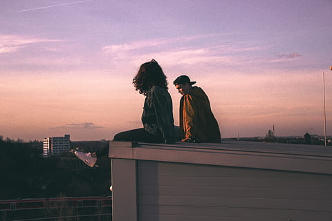 colour, composition, colors, sky, hipster, retro, vintage, roofing HD wallpaper
