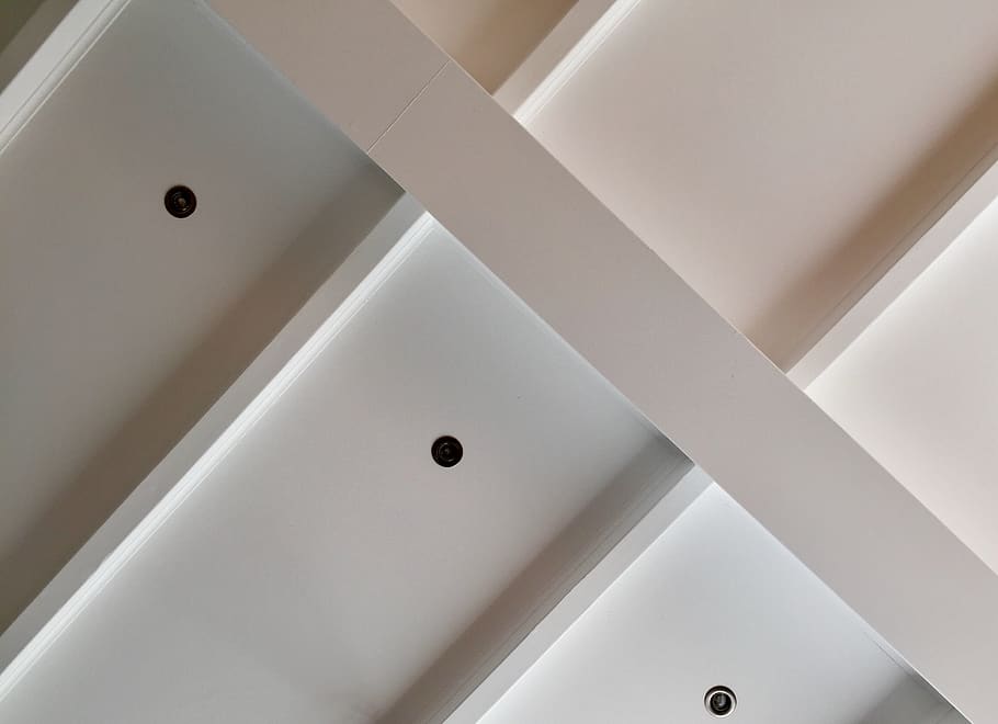 white painted ceiling, corner, banister, handrail, netherlands HD wallpaper