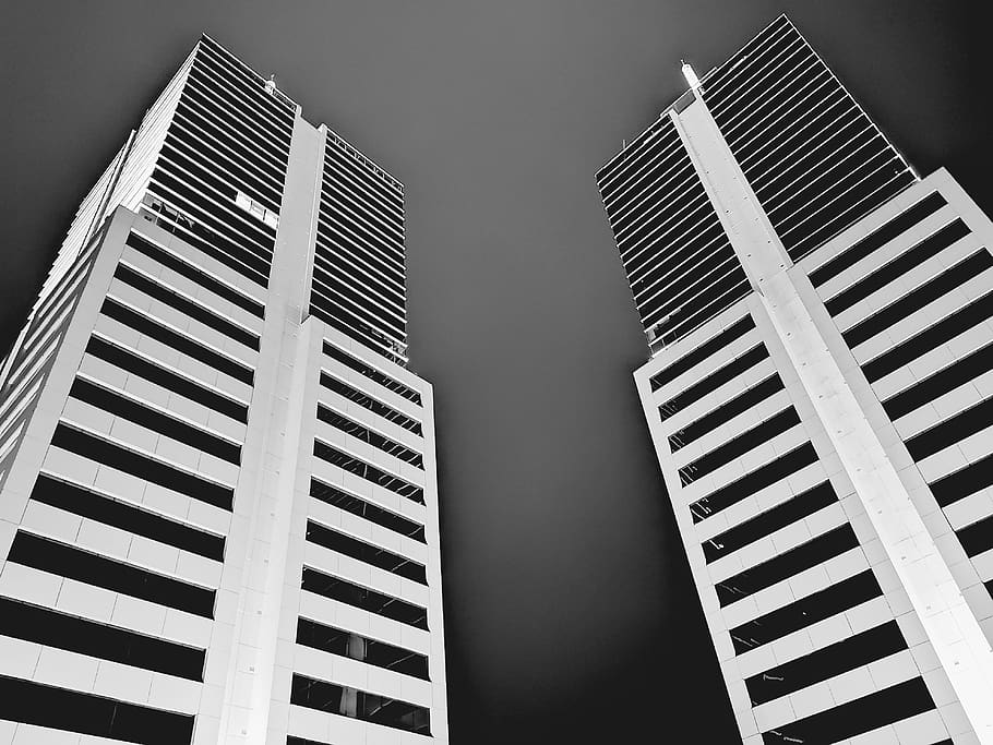 two high-rise buildings, architecture, city, high rise, skyscraper HD wallpaper
