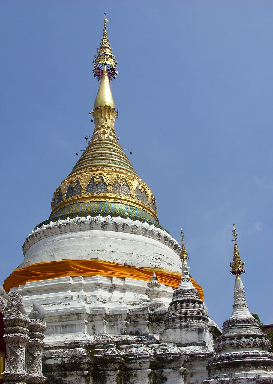 The pagoda or chedi of Wat Bupparam Buddhist Temple, buddha, buddhism HD wallpaper