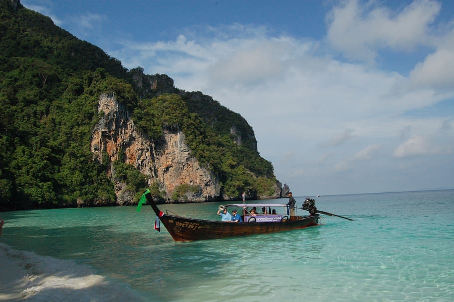thailand, beach, nautical vessel, transportation, sea, mode of transportation HD wallpaper