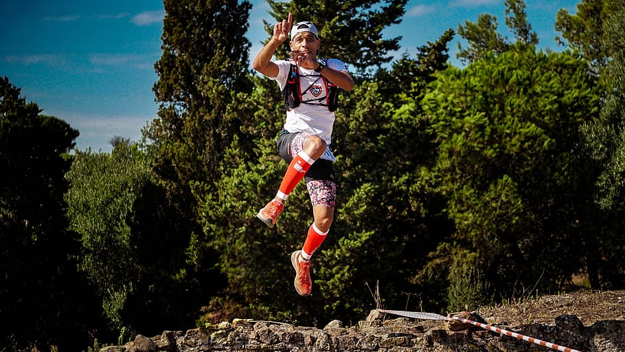 Photo of Man Jumping, action, active, activity, adult, effort HD wallpaper