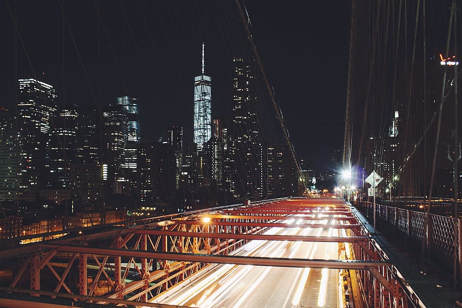city, bridge, architecture, engineering, building, illuminated HD wallpaper