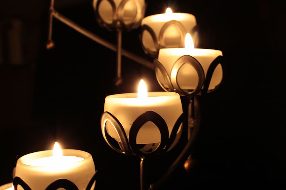 candle, burning, fire, object, wax, light, flame, fire - natural phenomenon HD wallpaper
