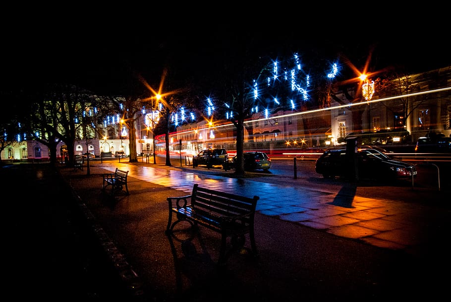 cheltenham, night, architecture, illuminated, building exterior HD wallpaper