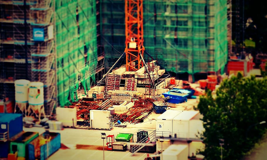 Construction Site Miniture, architecture, building, industry HD wallpaper