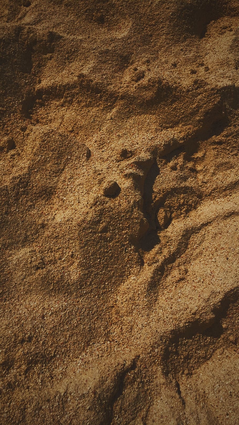 sand, beach, macro, brown, texture, land, no people, high angle view HD wallpaper
