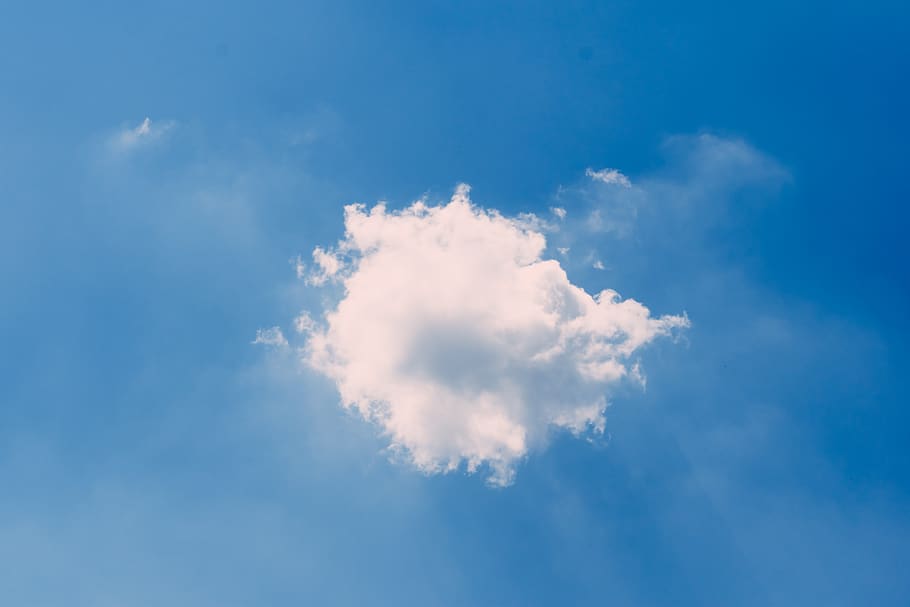 blue, cloudy, sky, clouds, nature, weather, atmosphere, landscape HD wallpaper