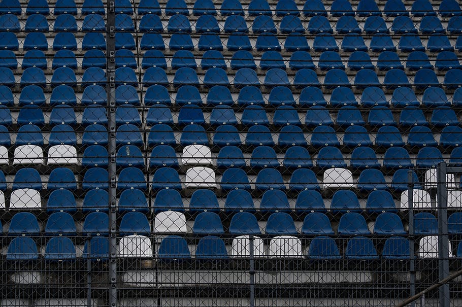 grandstand, seats, sit, rows of seats, auditorium, chairs, empty, HD wallpaper