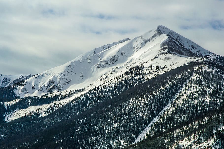 mountain, snow, cold, winter, peak, mountain range, weather HD wallpaper