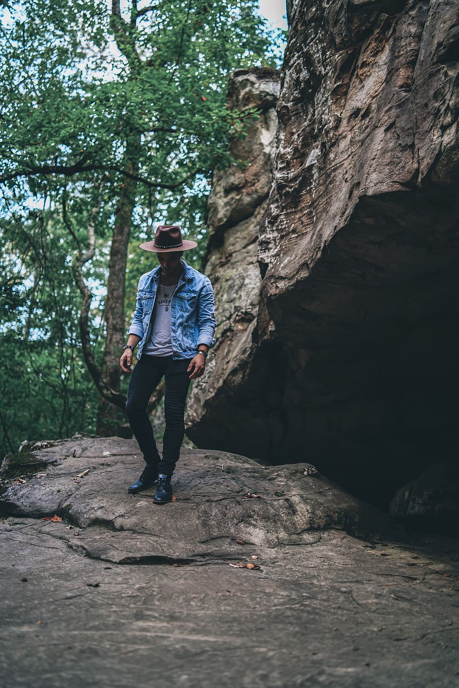 men's blue jacket, human, people, person, adventure, moss rock preserve HD wallpaper