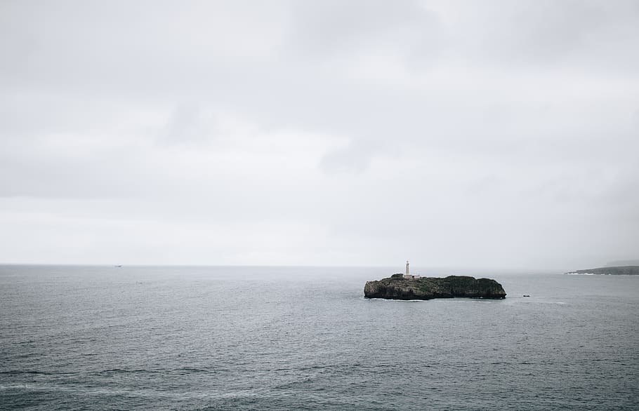 island photography, outdoors, water, sea, ocean, nature, purple HD wallpaper