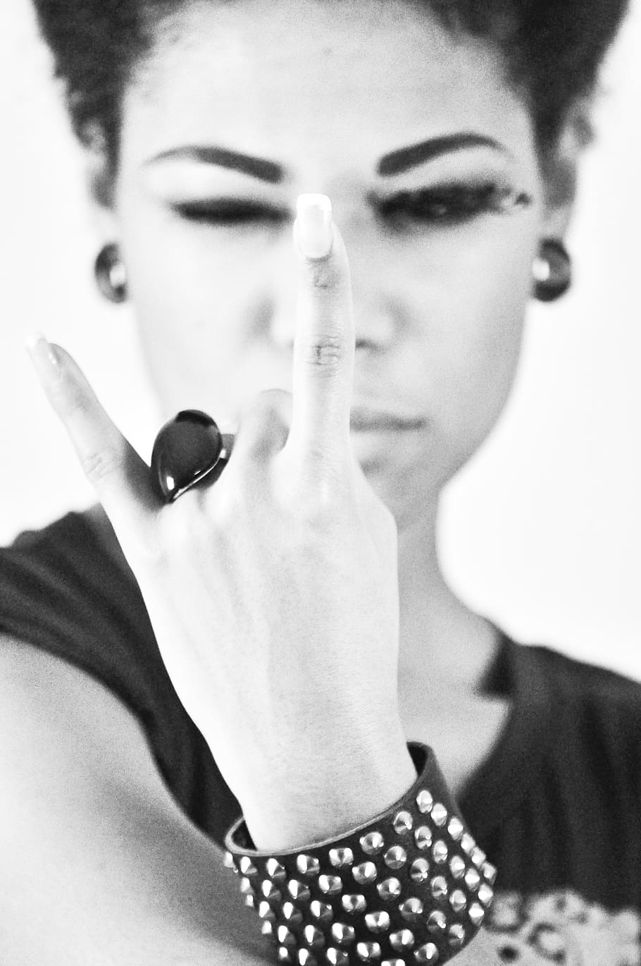 one person, portrait, headshot, gesturing, human hand, young adult HD wallpaper