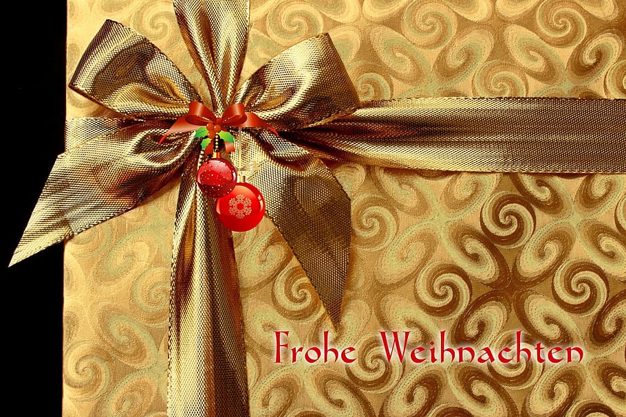 christmas, gift, box, brown, pattern, indoors, design, close-up HD wallpaper