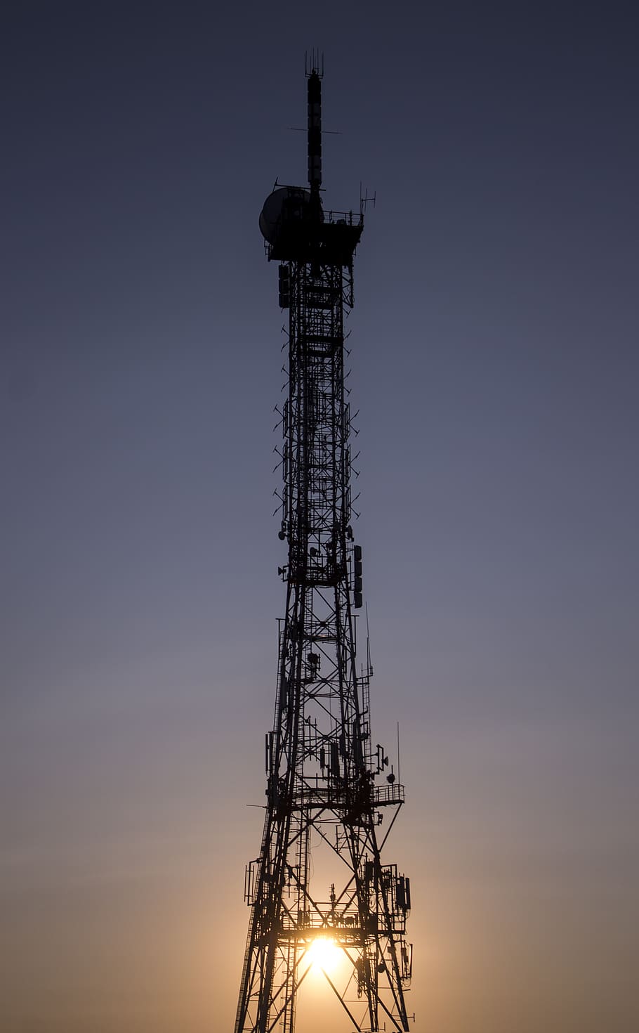 black metal tower, sky, przemyśl, poland, antenna, electrical device HD wallpaper
